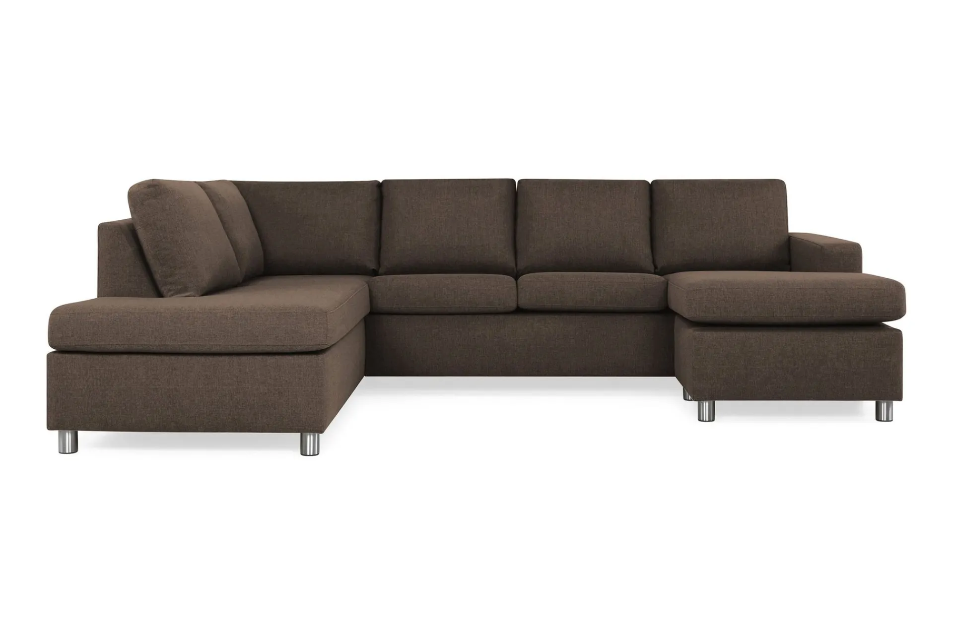 Basic Home Crazy 4-seters Venstrevendt U-formet Large Sofa med Divan og Sjeselong i Stoff