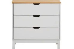 Kommode|Entrekommode-Crotone Kommode 76x39 cm 3 Skuffer Hvit