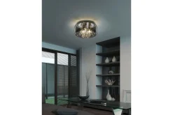 Trio Lighting Kjøkkenlampe|Vinduslampe-Crystel Taklampe 35 cm 3xE14 Krom/Krok glass