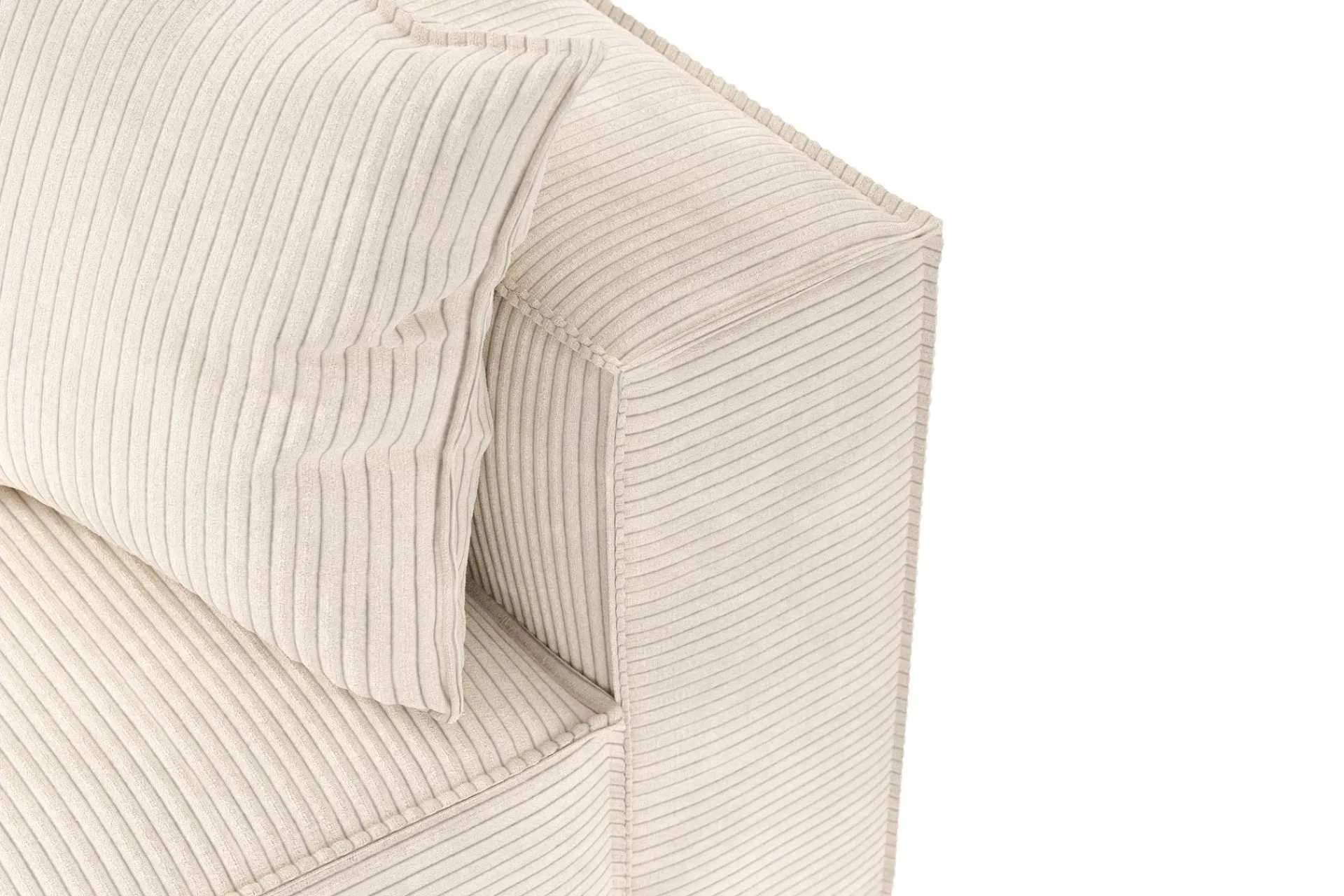 Andrarum Hjørnesofa-Cubo 5-seters L-formet Dyp Modulhjørnesofa i Manchester Beige