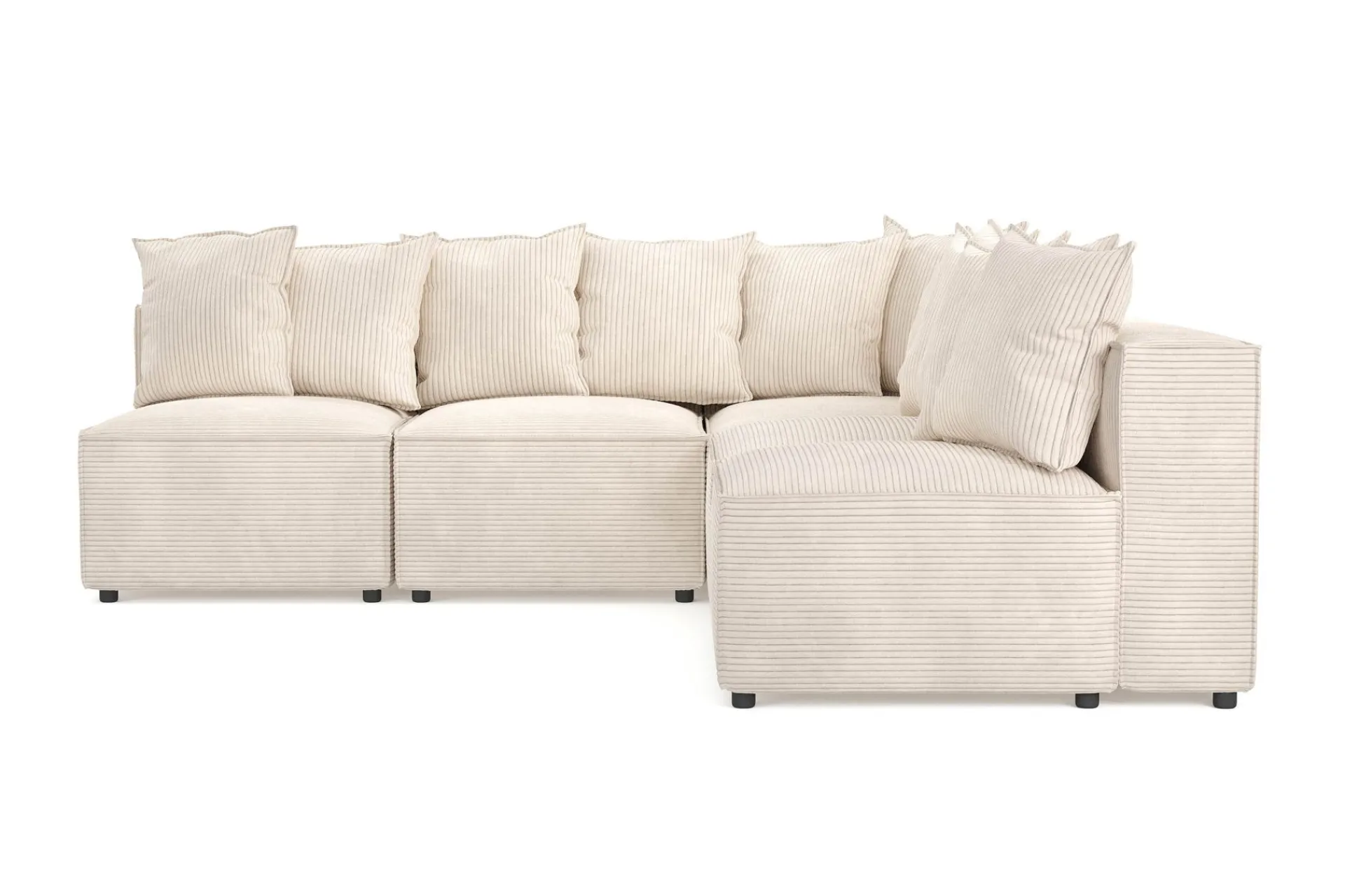 Andrarum Hjørnesofa-Cubo 5-seters L-formet Dyp Modulhjørnesofa i Manchester Beige