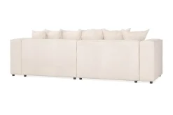 Andrarum Sofa Med Sjeselong-Cubo 4-seters L-formet Dyp Modulsofa med Divan i Stoff Beige