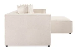 Andrarum Sofa Med Sjeselong-Cubo 4-seters L-formet Dyp Modulsofa med Divan i Stoff Beige