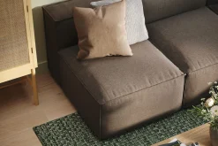 Andrarum Hjørnesofa-Cubo 5-seters L-formet Dyp Modulhjørnesofa i Stoff Grey