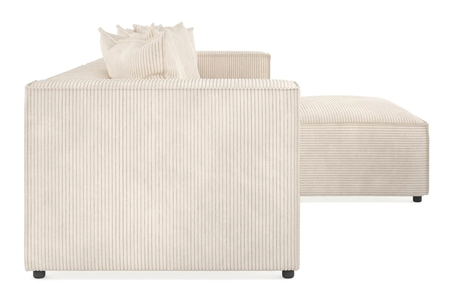 Andrarum Sofa Med Sjeselong-Cubo 4-seters L-formet Dyp Modulsofa med Divan i Manchester Beige