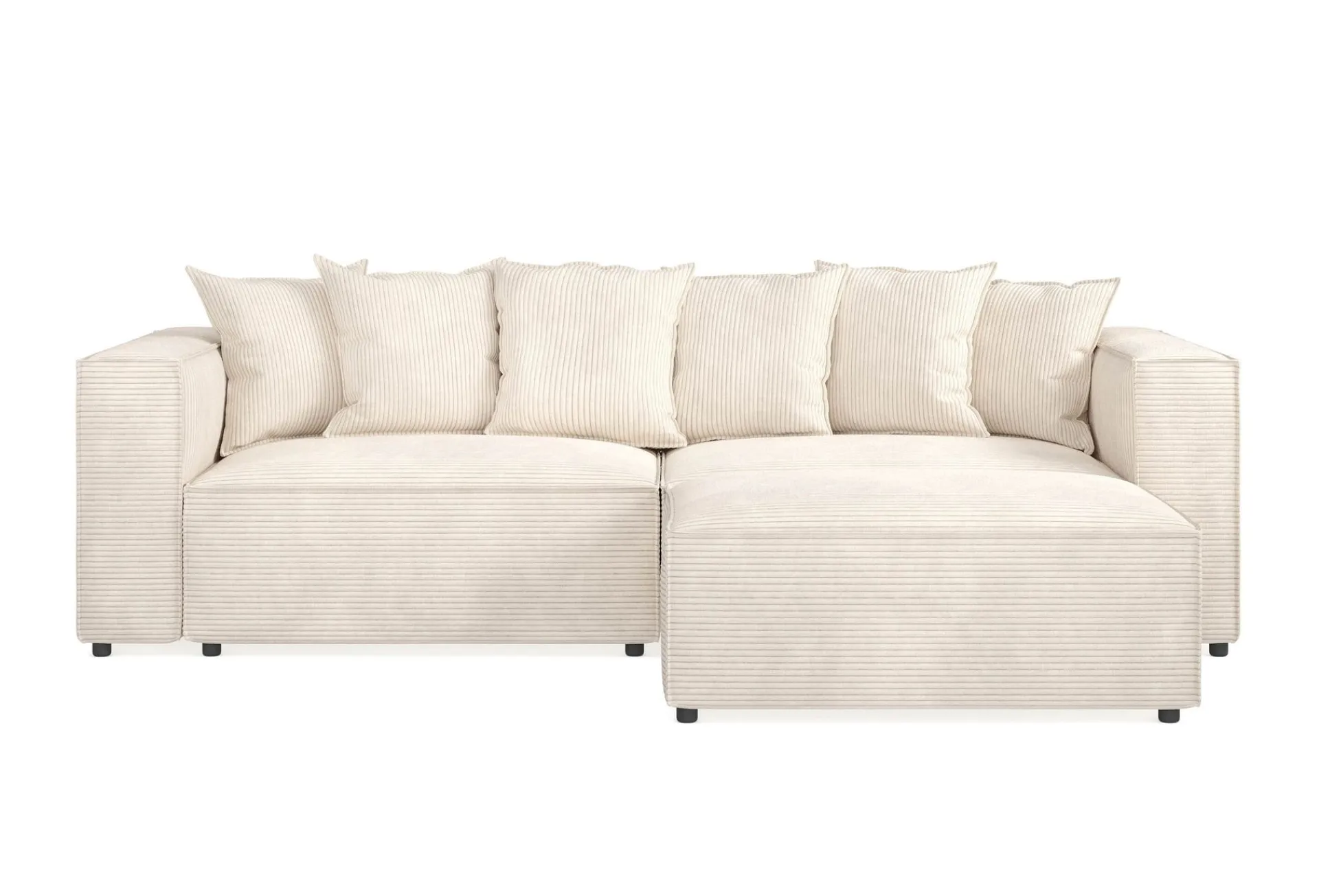 Andrarum Sofa Med Sjeselong-Cubo 4-seters L-formet Dyp Modulsofa med Divan i Manchester Beige