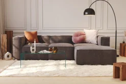 Andrarum Cubo 4-seters L-formet Dyp Modulsofa med Divan i Fløyel