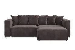 Andrarum Cubo 4-seters L-formet Dyp Modulsofa med Divan i Fløyel