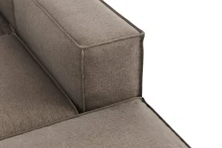 Andrarum U-Sofa-Cubo 5-seters U-formet Dyp Modulsofa med Divan og Sjeselong i Fløyel Grey