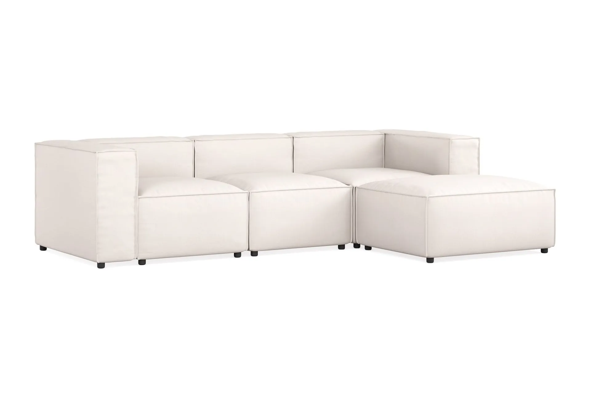 Andrarum Cubo 4-seters Vendbar L-formet Dyp Modulsofa med Divan i Stoff