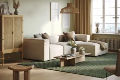 Andrarum Cubo 4-seters Vendbar L-formet Dyp Modulsofa med Divan i Stoff