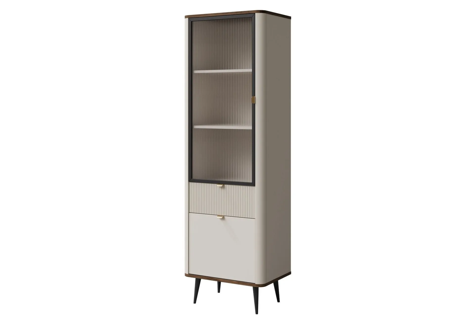 Vitrineskap|Skap-Cucina Vitrineskap 60x191 cm Beige/Brun