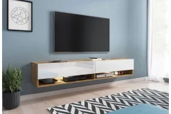 Tv-Benk & Mediabenk-Cuguen Tv-skap 180 cm RGB LED tre