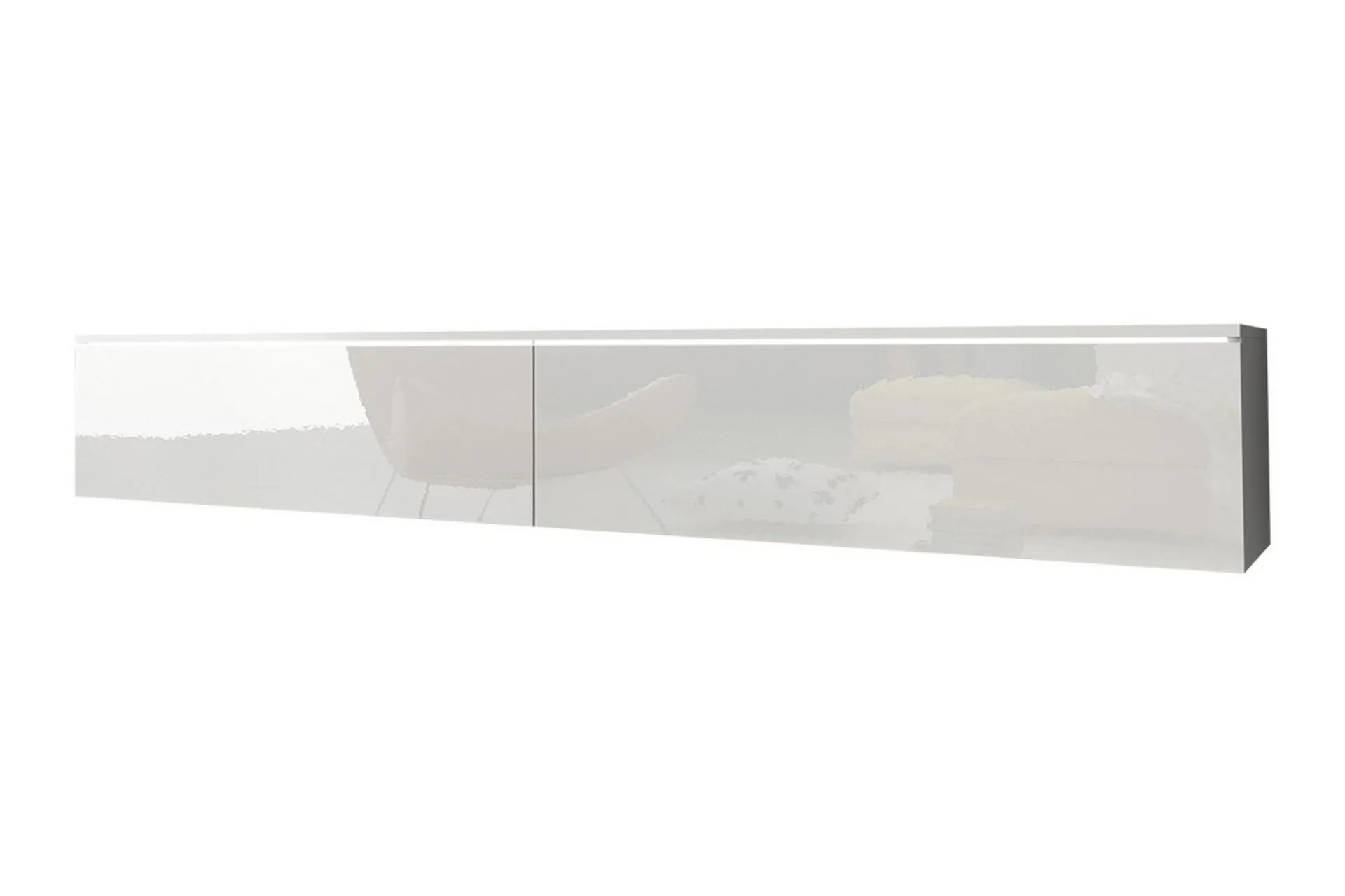 Concept 55 Tv-Skap|Tv-Benk & Mediabenk-Cuguen Vegghengt TV-benk med oppbevaring 180x32x30 cm Hvit