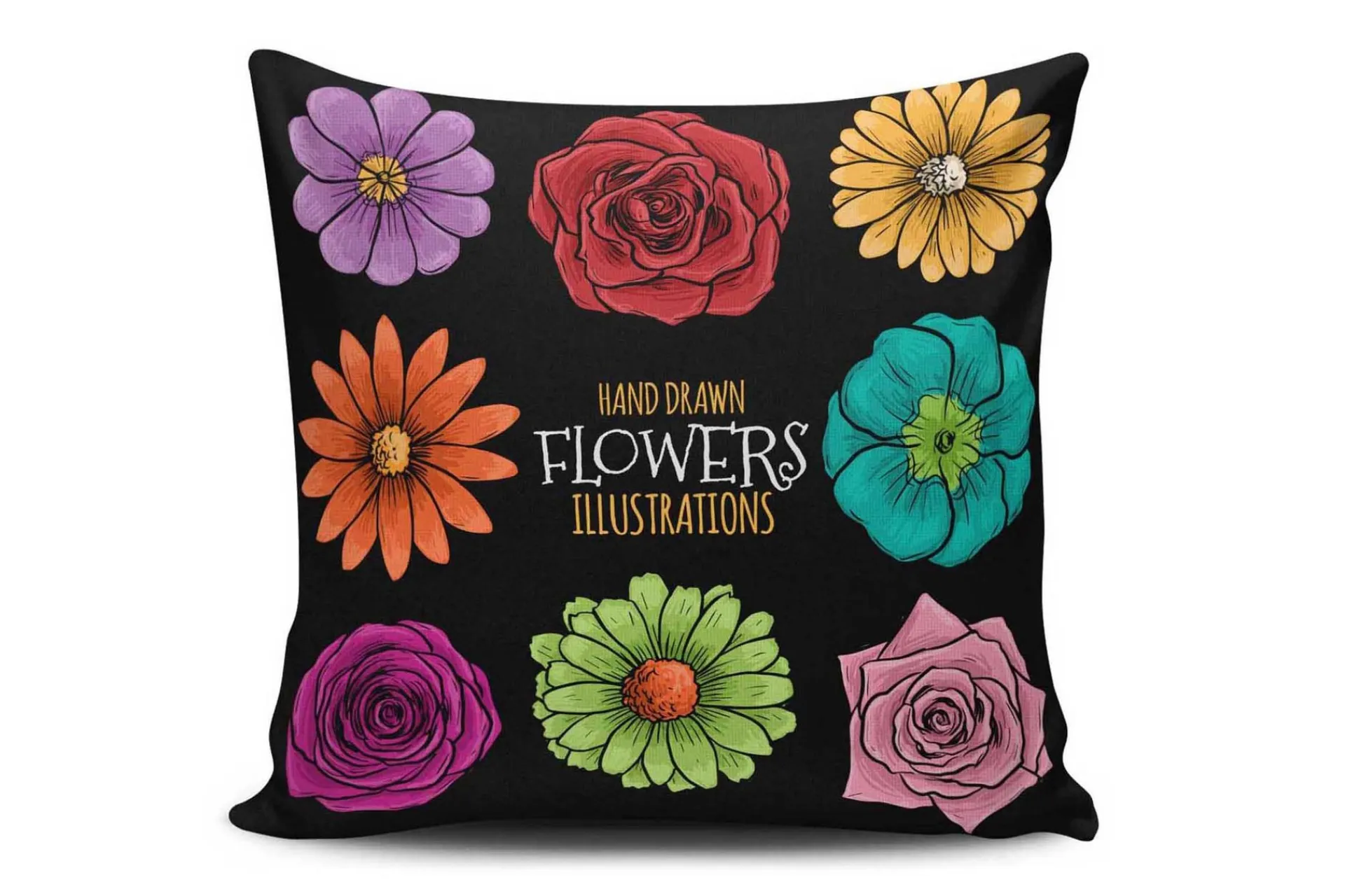 Pynteputer-Cushion Love Putetrekk 45x45 cm Flerfarget