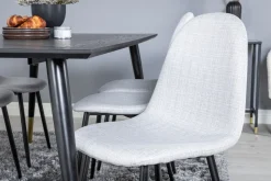 Venture Home Spisegrupper-Daicy Spisegruppe 180 cm inkl. 6 Ypas Stoler Svart