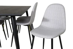 Venture Home Spisegrupper-Daicy Spisegruppe 180 cm inkl. 6 Ypas Stoler Svart