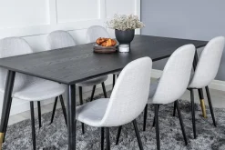 Venture Home Spisegrupper-Daicy Spisegruppe 180 cm inkl. 6 Ypas Stoler Svart