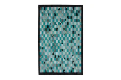 Skinn & Pelstepper-Daleisa Matte 140x200 cm Lær Blå/Grå