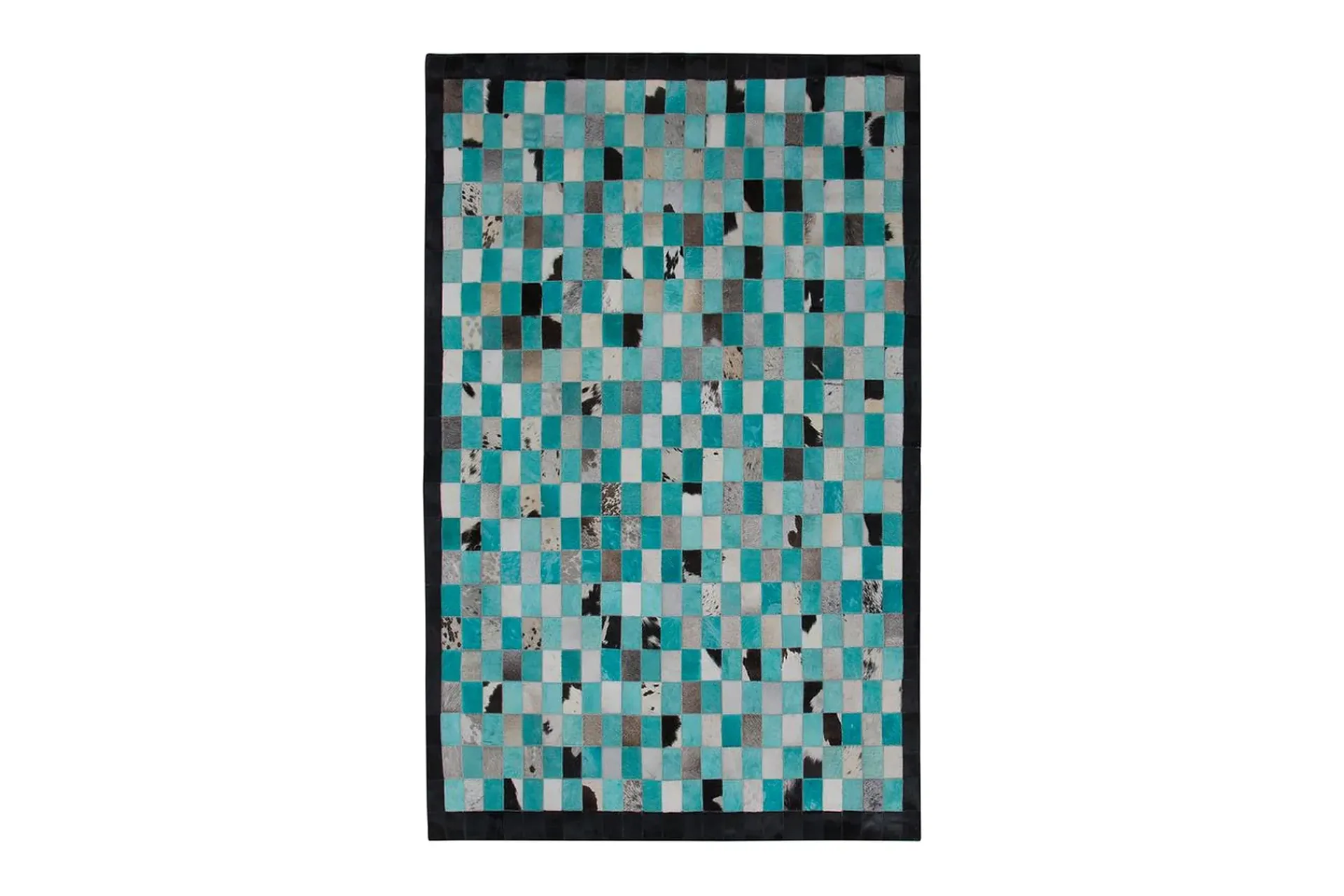 Skinn & Pelstepper-Daleisa Matte 140x200 cm Lær Blå/Grå