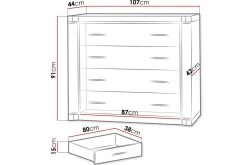 Sideboard & Skjenker-Dallas Skjenk 107x43,5x91 cm tre