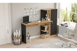 Kontorbord-Dalran Skrivebord 152 cm Natur/Svart