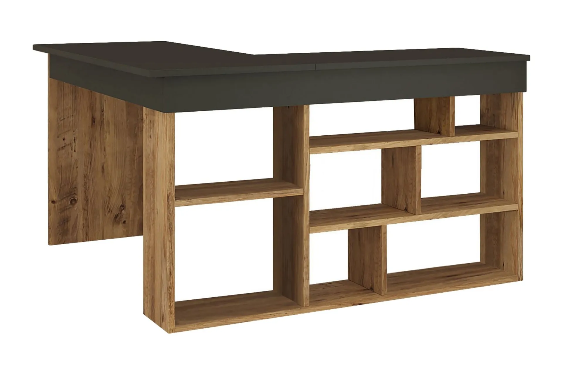 Kontorbord-Dalran Skrivebord 129 cm Natur,Svart