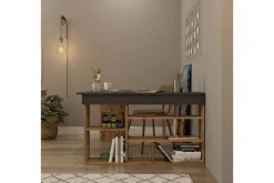 Kontorbord-Dalran Skrivebord 129 cm Natur,Svart