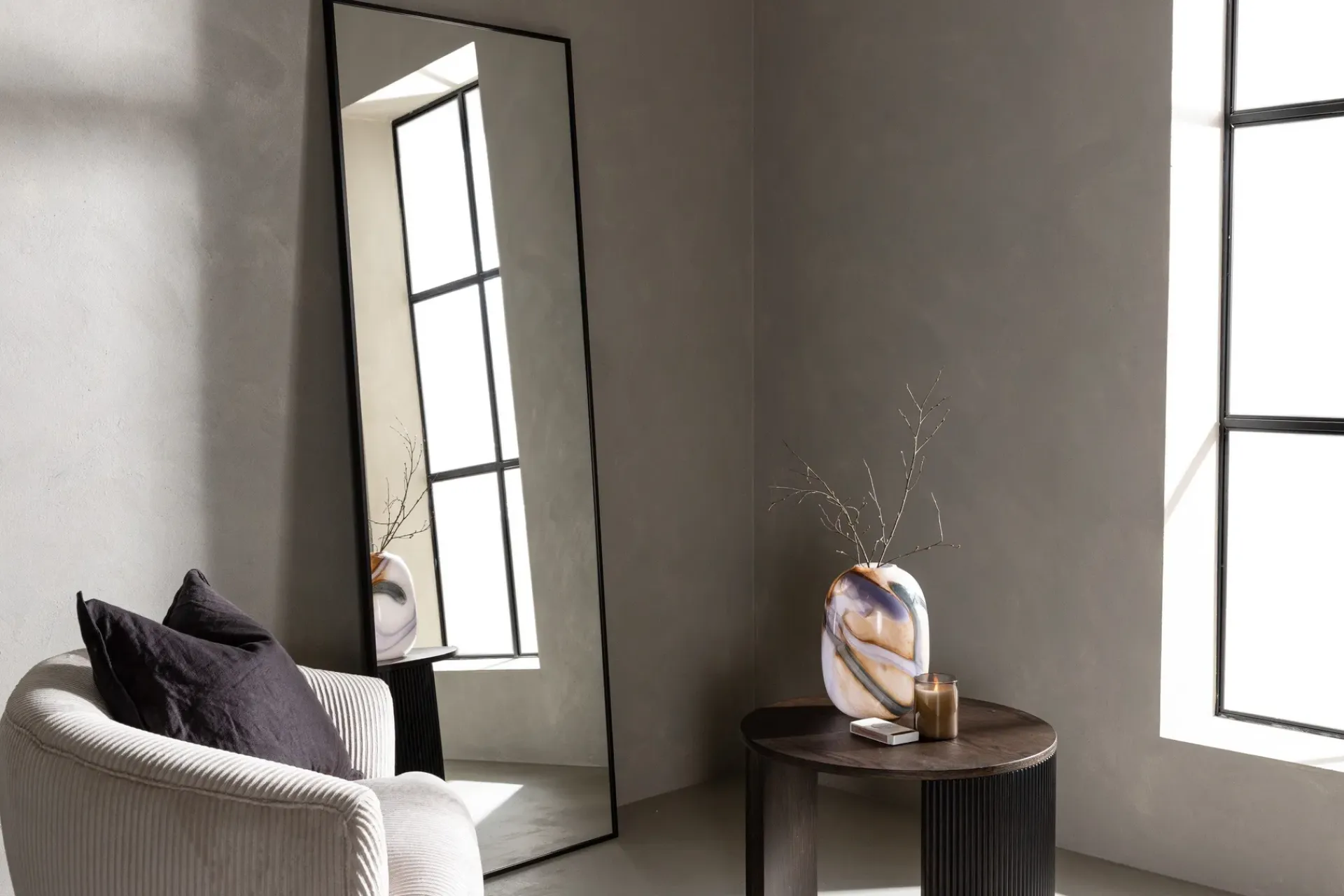 Venture Home Helkroppsspeil-Dalton Speil 193 cm Svart