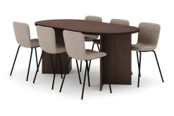 Dano Spisebord 180 cm med 6 Katy Spisestoler