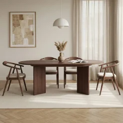 Spisebord & Kjøkkenbord-Dano Uttrekkbart spisebord 160-200 cm Valnøtt