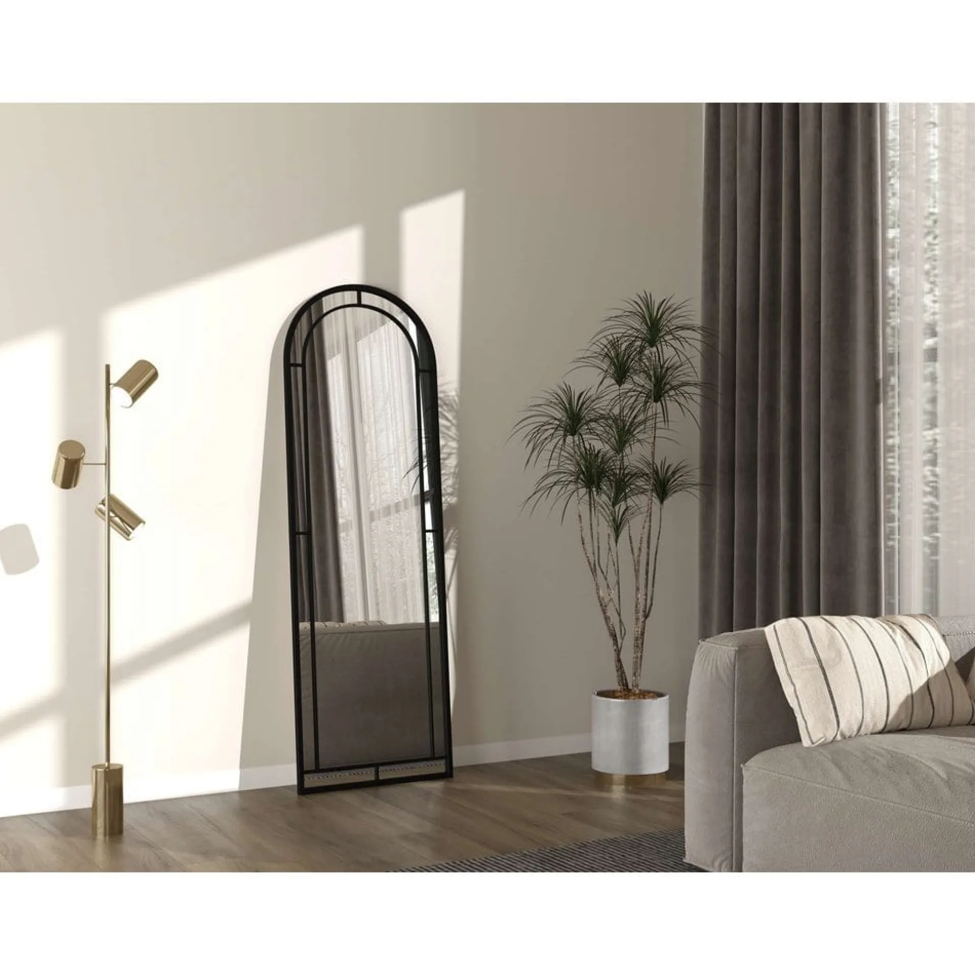 Gulvspeil|Helkroppsspeil-Dasina Gulvspeil 60 x 180 cm Svart