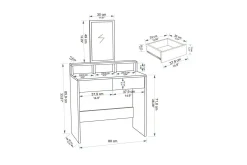 Dasina Sminkebord 80 cm