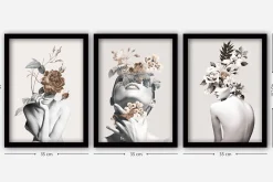 Decorative Framed Painting (3 Pieces) 35x45