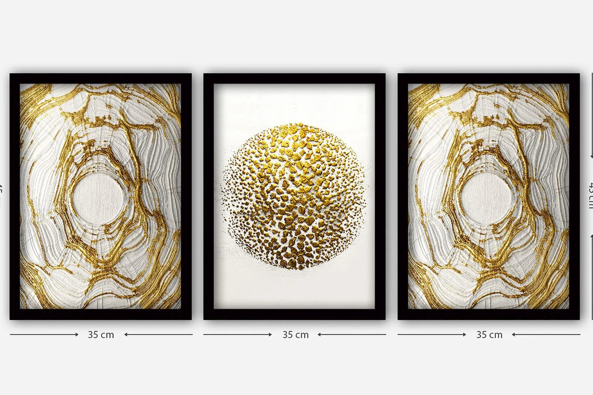 Lerretsbilder|Lerretsbilder-Decorative Framed Painting (3 Pieces) 35x45 Flerfärgad