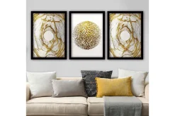 Lerretsbilder|Lerretsbilder-Decorative Framed Painting (3 Pieces) 35x45 Flerfärgad