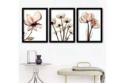 Posters|Oljemaling-Decorative Framed Painting (3 Pieces) 35x45 Flerfärgad