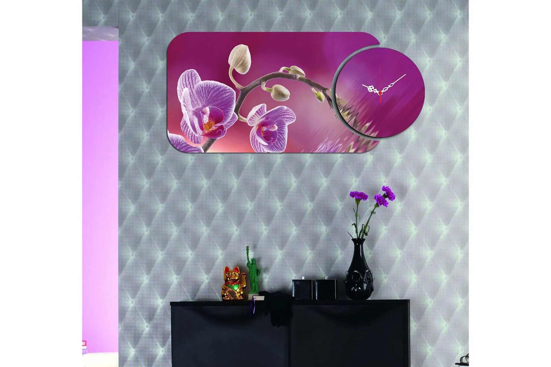 Decorative MDF Clock (2 Pieces) 68x32