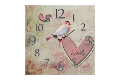 Veggklokke-Decorative MDF Clock 40x40 Flerfärgad