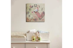 Veggklokke-Decorative MDF Clock 40x40 Flerfärgad
