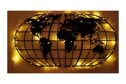 Skilt-Decorative Metal Wall Accessory 60x120 Svart
