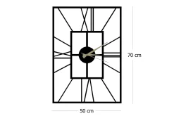 Veggklokke-Decorative Metal Wall Clock Svart