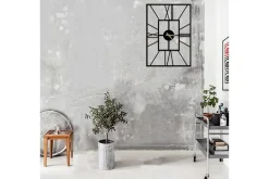 Veggklokke-Decorative Metal Wall Clock Svart