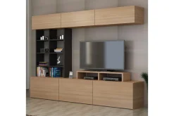 Tv-Møbelsett-Decorotika Mediaoppbevaring Brun,Svart