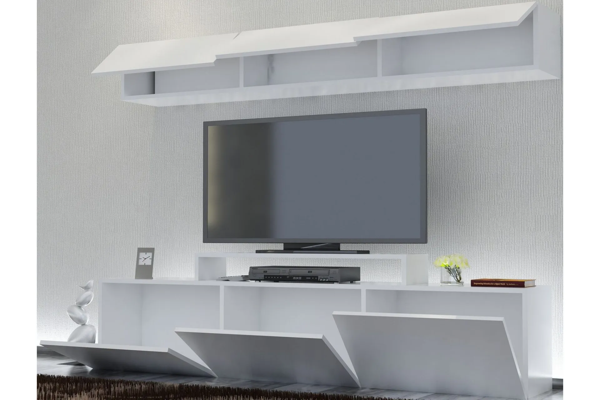 Tv-Møbelsett-Decorotika TV-benk Hvit