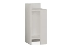 Avlastningsbord-Decorta Nattbord 27 cm med Oppbevaring Hyller + Luker Hvit