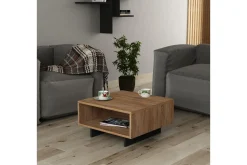 Sofabord-Decorta Sofabord 60 cm med Oppbevaringshylle Brun,Grey