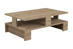 Sofabord-Decorta Sofabord 80 cm med Oppbevaringshylle Brun