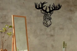 Skilt-Deer Veggdekor Svart
