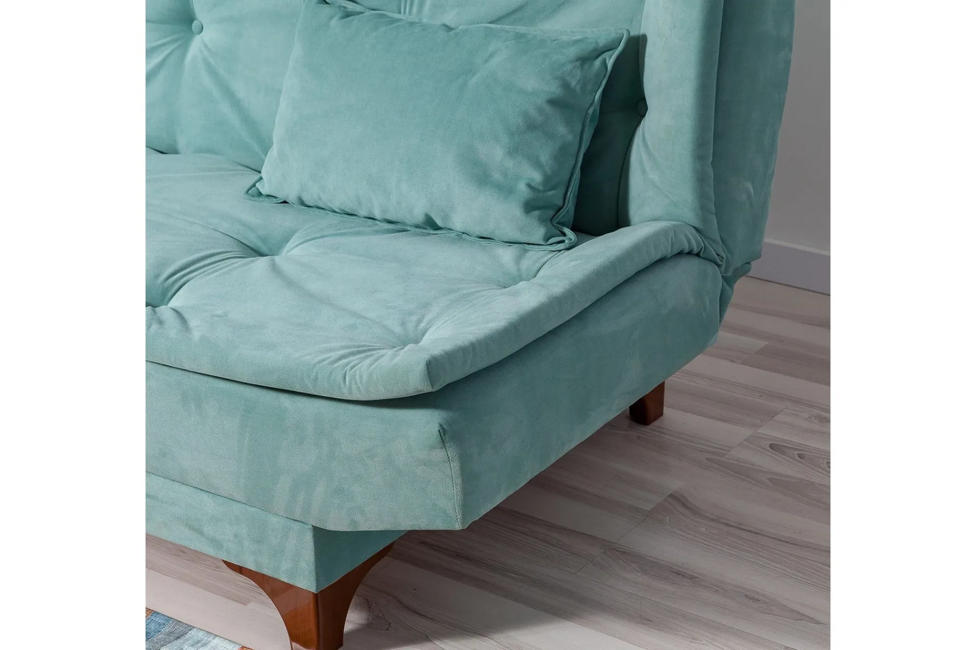 Velour Sofa & Fløyel Sofa-Defiglio 3-seter Sovesofa Lysegrønn